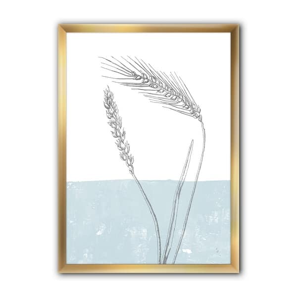 Designart Simple Natural Element Wheat I Cottage Framed Art Print Overstock 30232889
