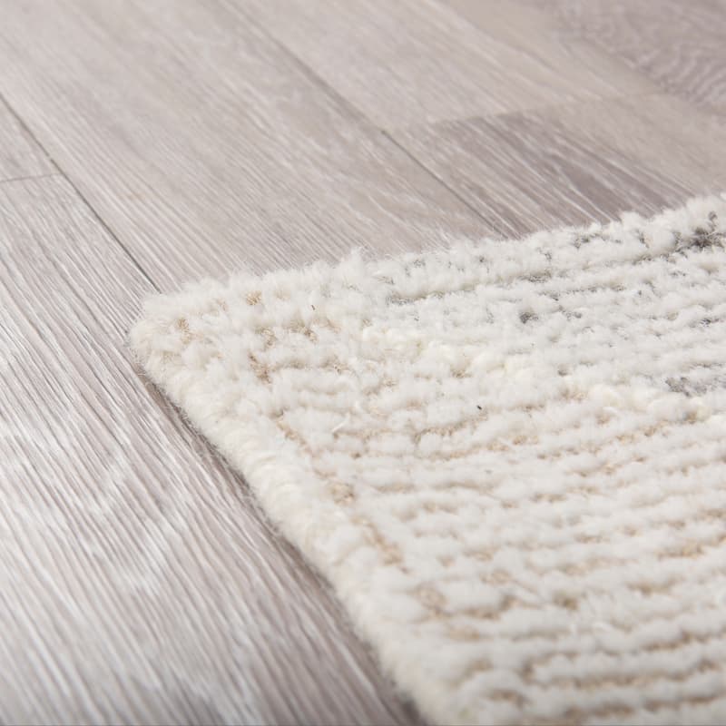 Kolt 5x8 Neutral Geometric Patterned Wool Area Rug - 96.0L x 60.0W x 1.0H