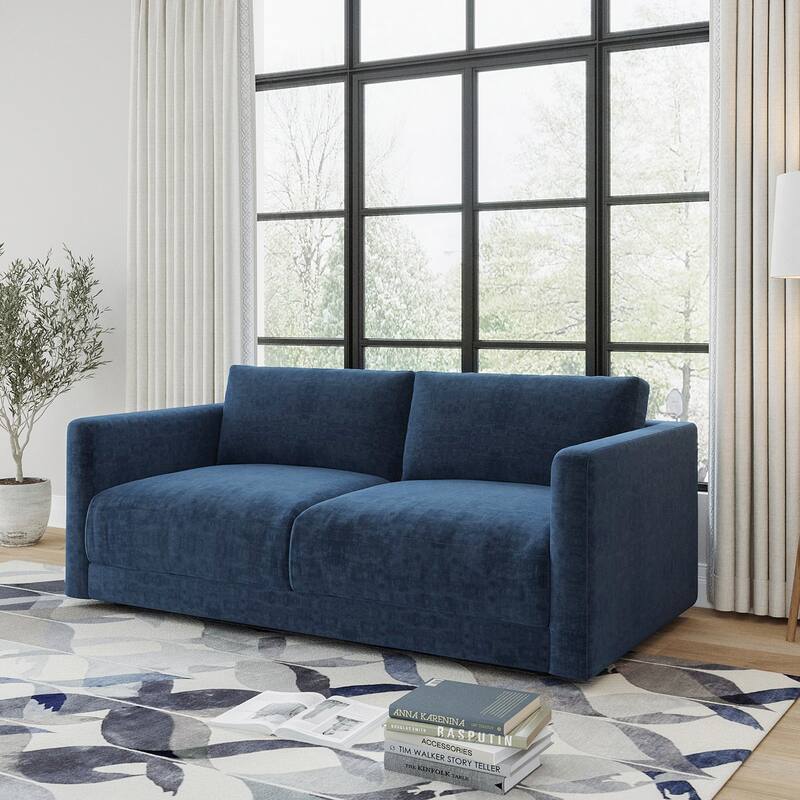 VIFAH SIGNATURE Contemporary design luxury soft 72 inch sofa with throw pillow