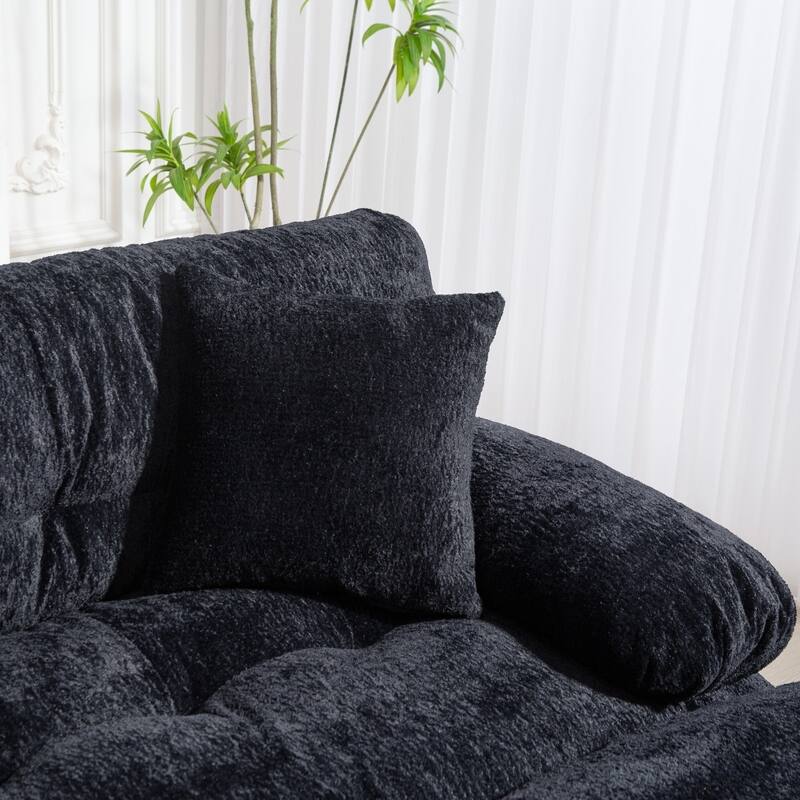 120.87" L-Shaped Upholstered Reversible 3-seat Modular Sectional Sofa with Deep Seating