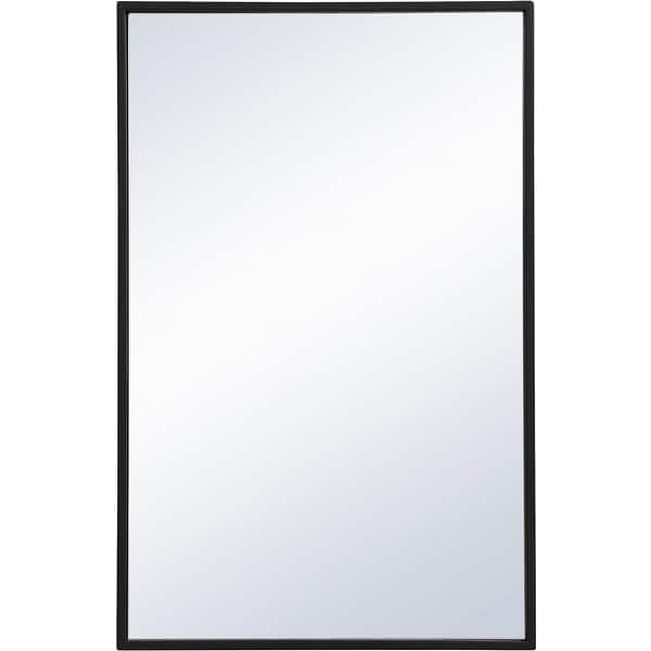 slide 2 of 11, Elegant Lighting Eternity 28" x 18" Rectangular Flat Metal Framed Black