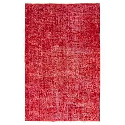 ECARPETGALLERY Hand-knotted Color Transition Dark Red Wool Rug - 5'1 x 7'11