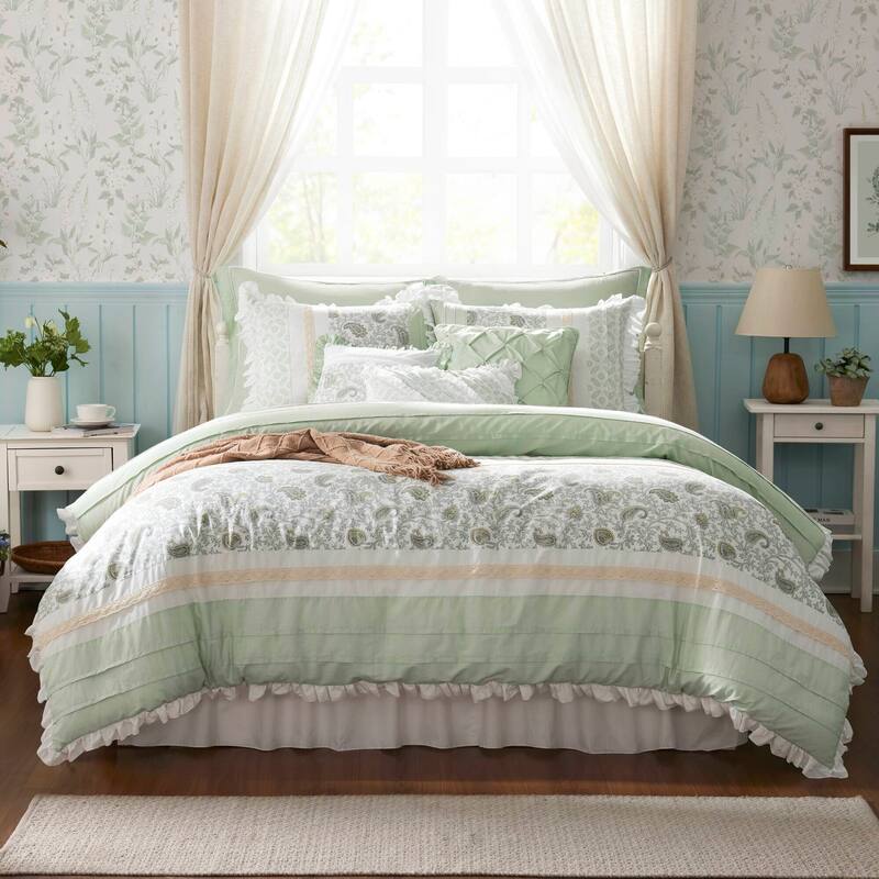Madison Park Vanessa 9 Piece Cotton Percale Comforter Set