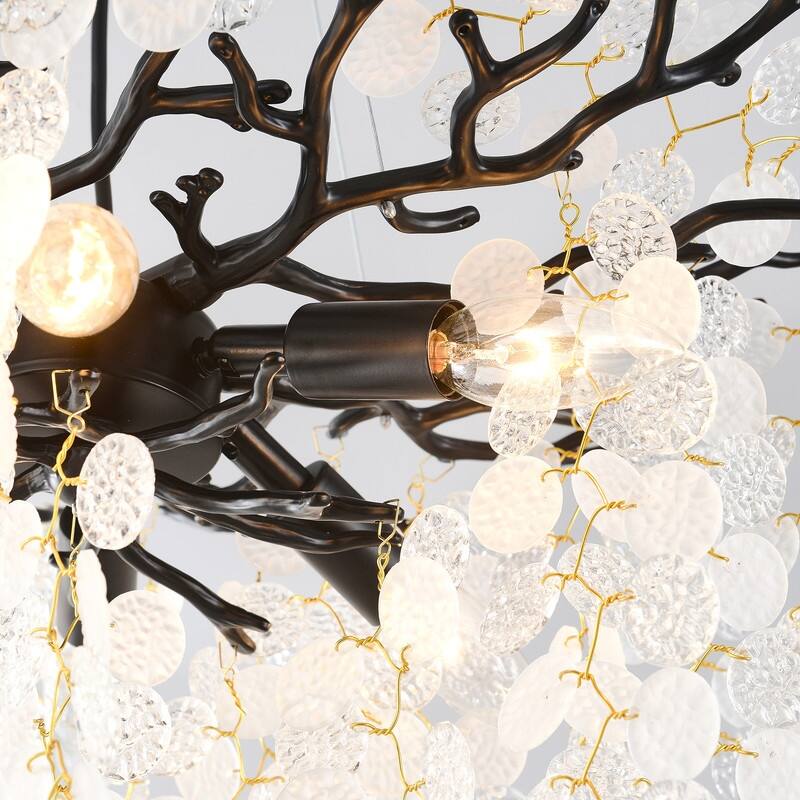 Modern Crystal Chandelier, Tree Branch Chandeliers Adjustable Height