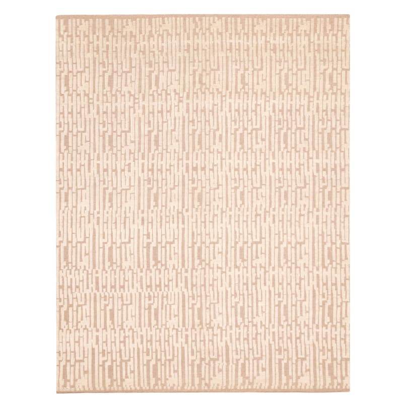 ECARPETGALLERY Hand-knotted Tangier Cream Wool Rug - 7'10 x 10'1