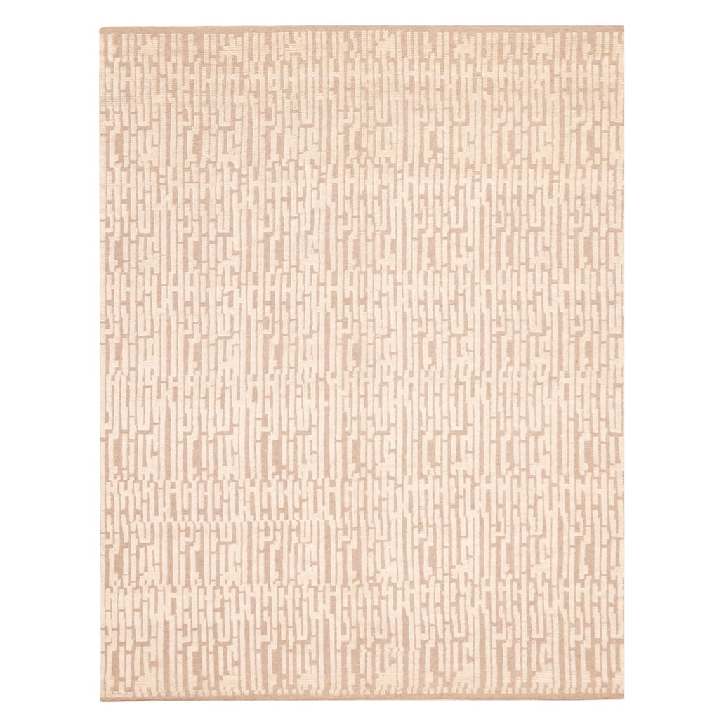 ECARPETGALLERY Hand-knotted Tangier Cream Wool Rug - 7'10 x 10'1