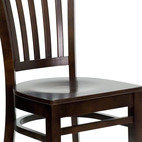 Shop Vertical Slat Back Wooden Restaurant Chair 16 75 W X 20 75 D X 34 5 H 16 75 W X 20 75 D X 34 5 H On Sale Overstock 18533831