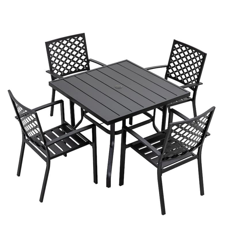 Nuu Garden 4PCS Stackable Iron Dining Chair