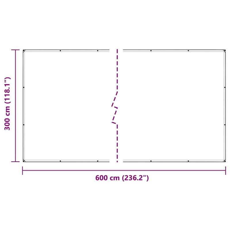 vidaXL Clear Tarpaulin with Eyelets 6.6/9.8x6.6/9.8/13.1/16.4/19.7/26.2' PVC - Transparent