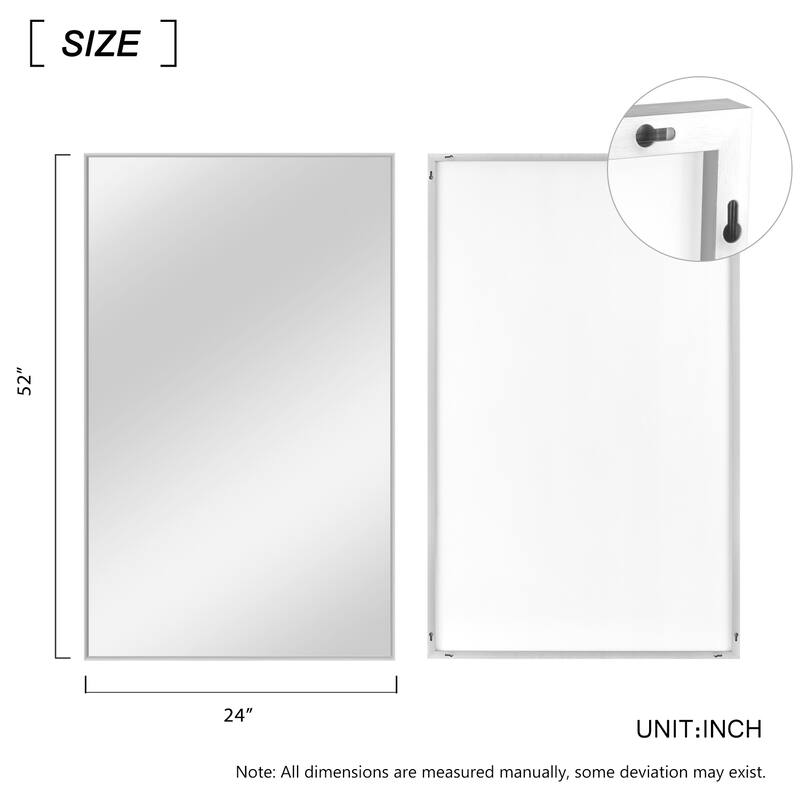 Metal Famed Full Length Bathroom Wall Mirror