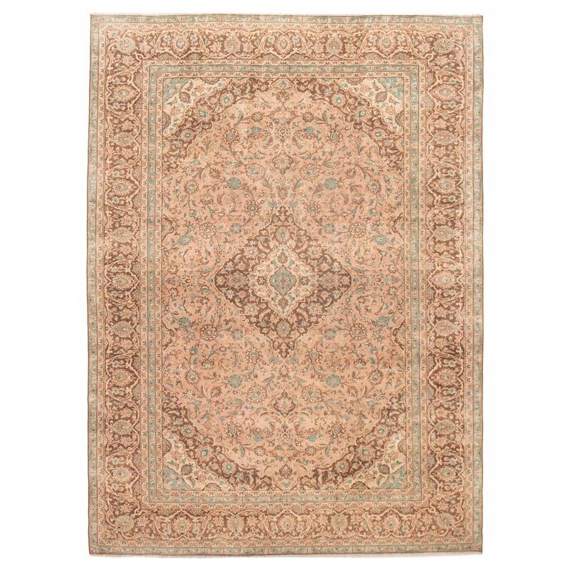 ECARPETGALLERY Hand-knotted Antalya Vintage Light Copper Wool Rug - 9'5 x 12'10 - Light Copper - 9'5 x 12'10