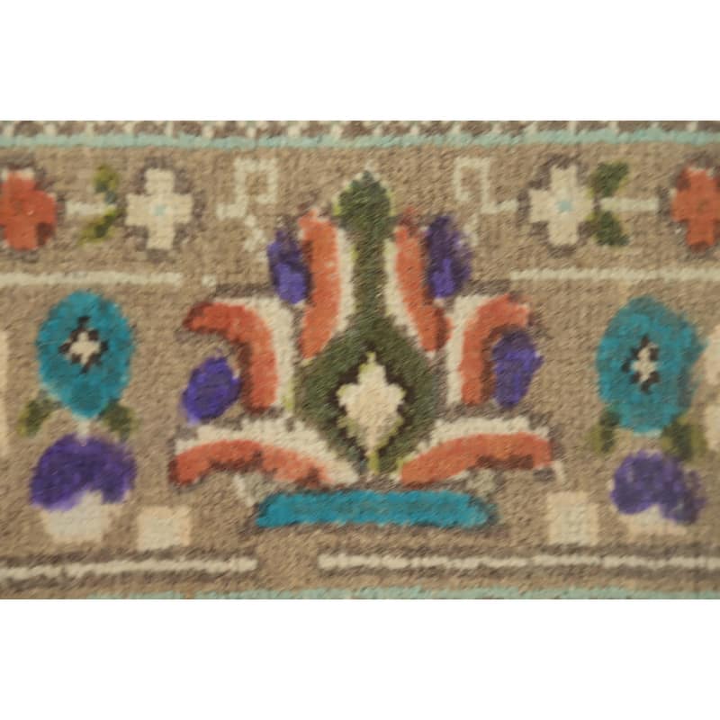 Hand Knotted Oriental 100% Wool Carpet Traditional Floral Oranges & Rust Tabriz Area Rug - 9' 3'' X 6' 5''