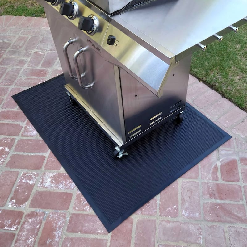 Rubber-Cal Rubber "BBQ Under Grill Mat" - 5mm x 48" x 36" - 36in x 48in