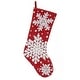 preview thumbnail 1 of 1, National Tree Company HGTV- 20" Red Stocking with Snowflake Embroidery - 20 in