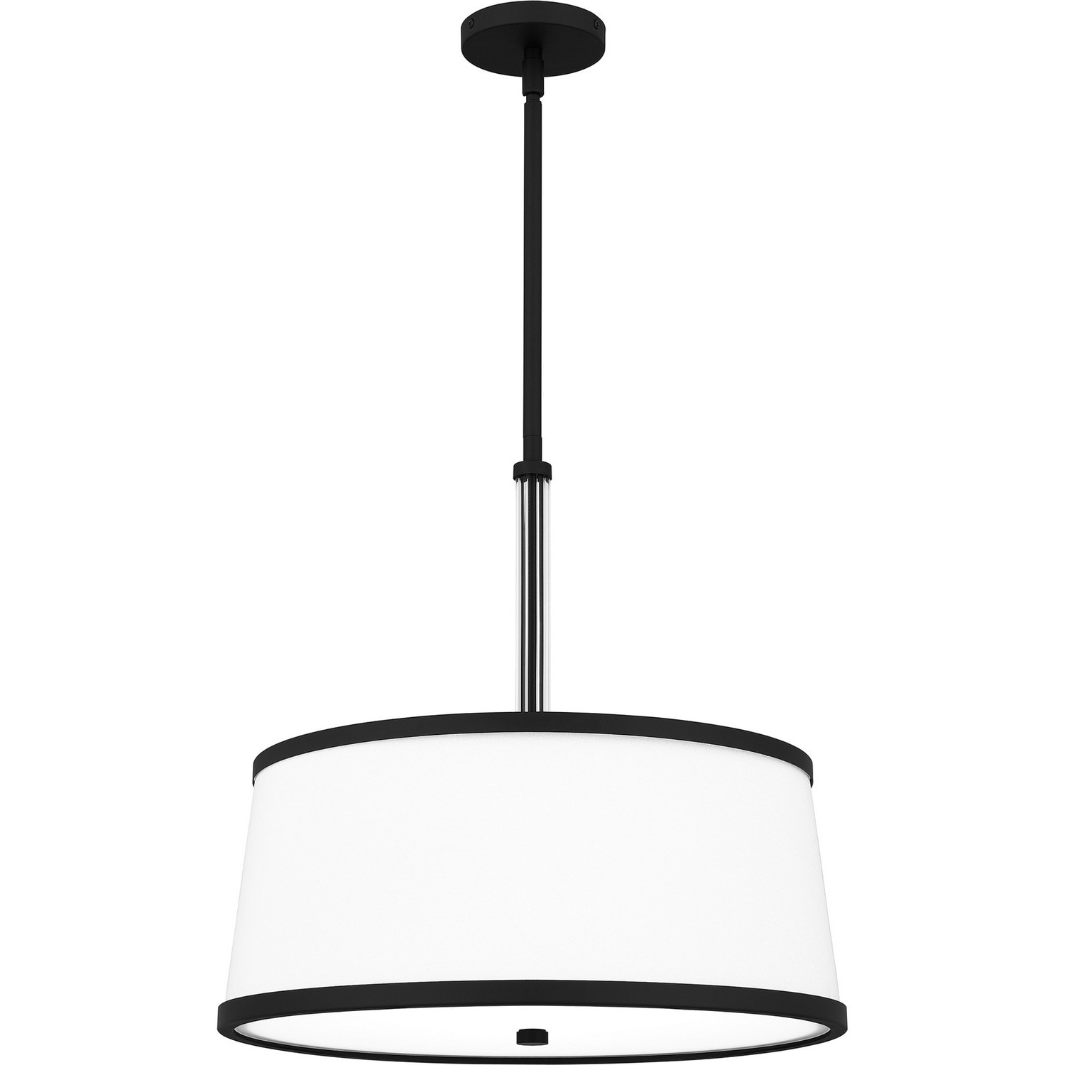 Matte Black Four Light Pendant from the Kylen Collection