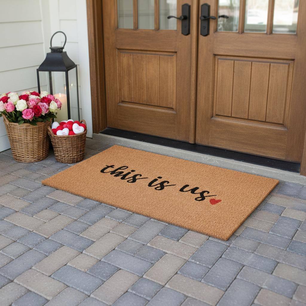 HomeRoots 24" X 48" Brown And Black This is Us Outdoor Coir Door Mat - 24.00' X '48.00