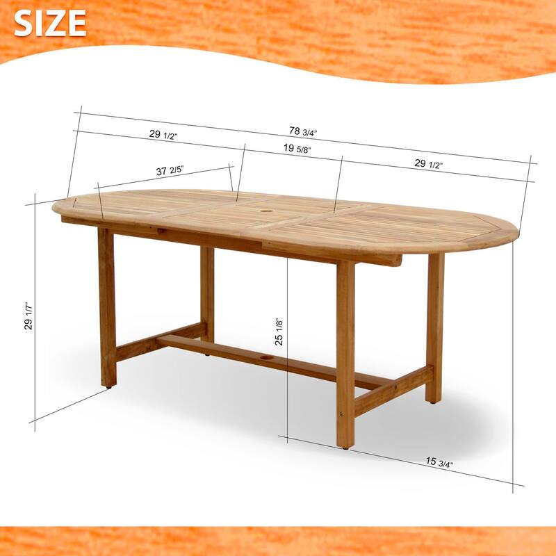 Amazonia FSC Certified Teak Amher Outdoor Patio Dining Set