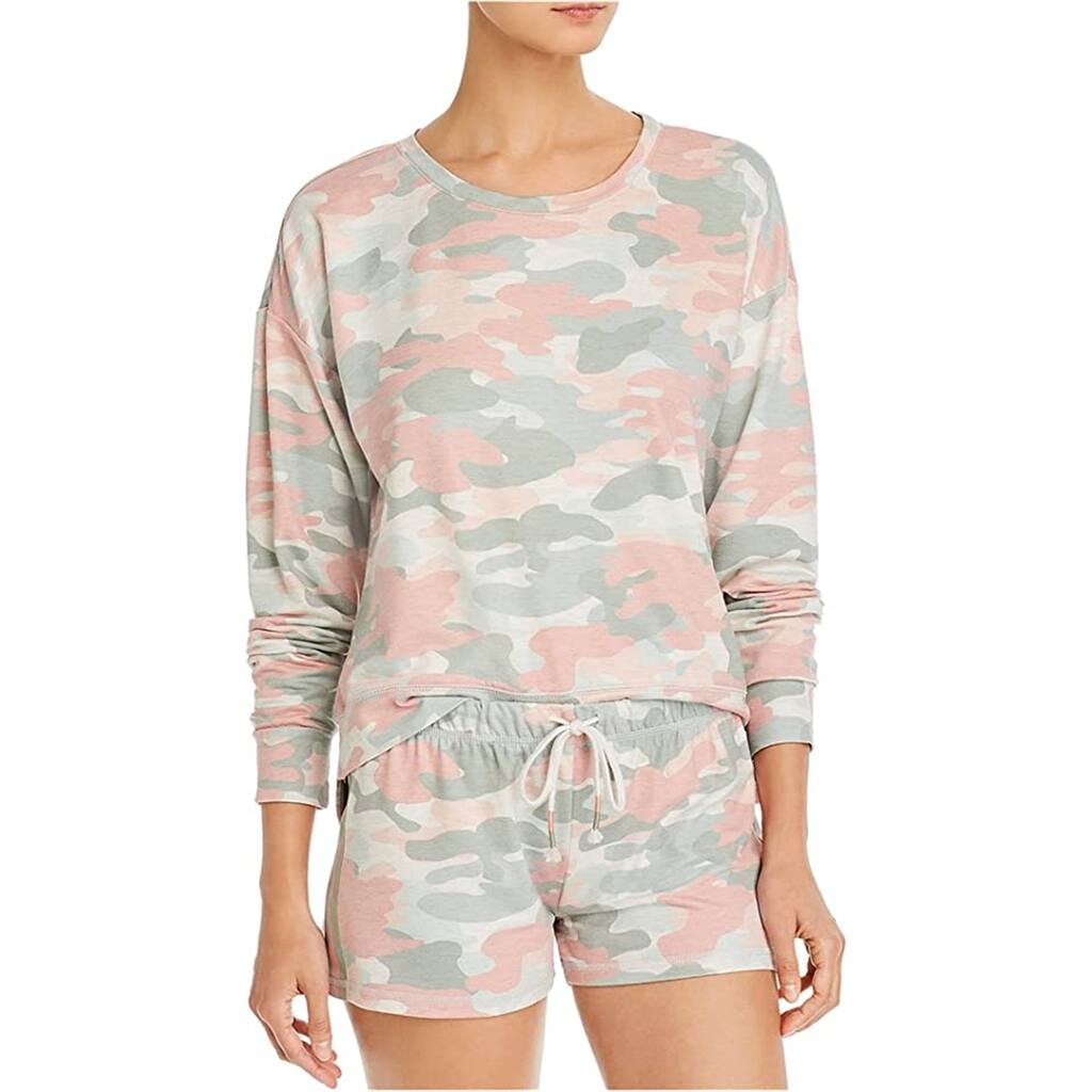 P.J. Salvage Womens Camo Pajama Sleep T-shirt,, Multicoloured, 2X