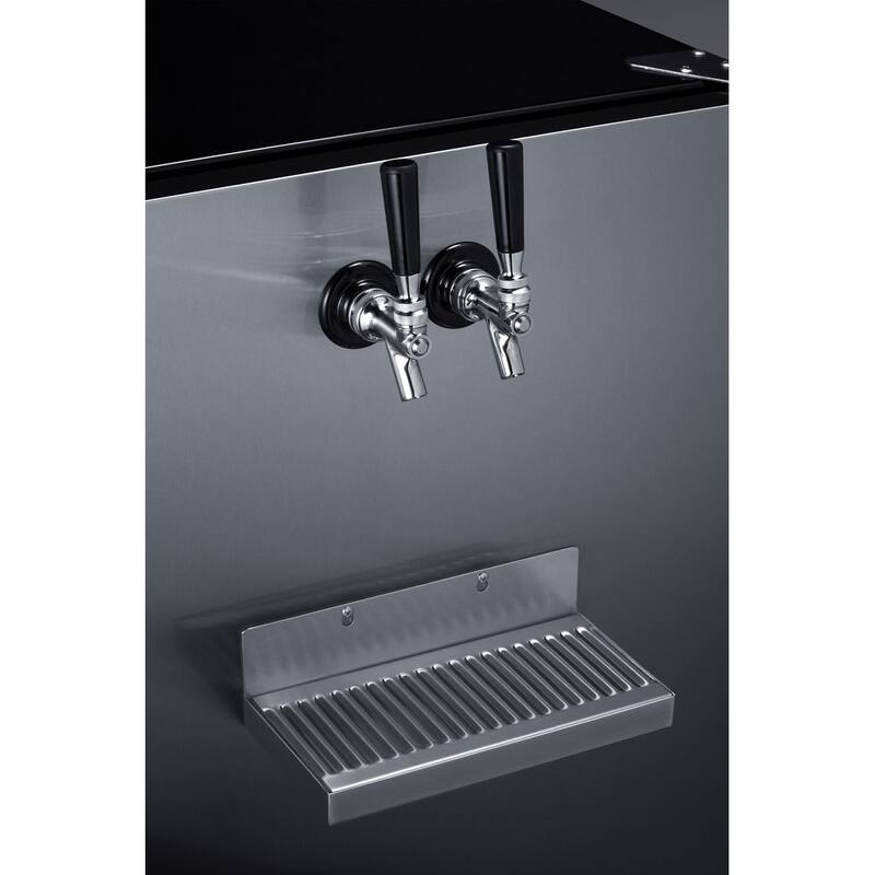 Summit SBCFRTPLHD 24" Wide 5.3 Cu. Ft. Built-In Double Tap Kegerator