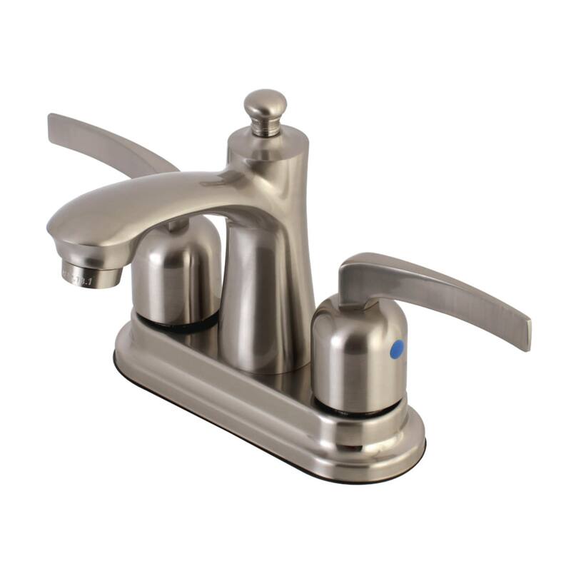 Kingston Brass Centurion 1.2 GPM Centerset Bathroom Faucet with Flat - Brushed Nickel
