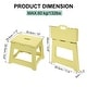 preview thumbnail 11 of 10, 9" Folding Step Stool for Adults 132 lbs Capacity - 10 x 7.3 x 9.6inch Yellow