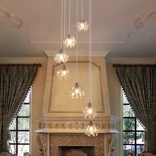chandelier シェルフ 7 - Light Cluster Crystal Cylinder Stairway / Staircase Chandelier