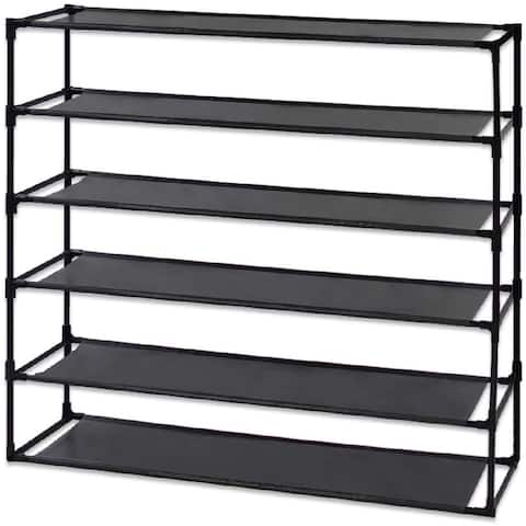 6 Tier Shoe Rack Detachable Organizer Tower Stackable Storage Shelf