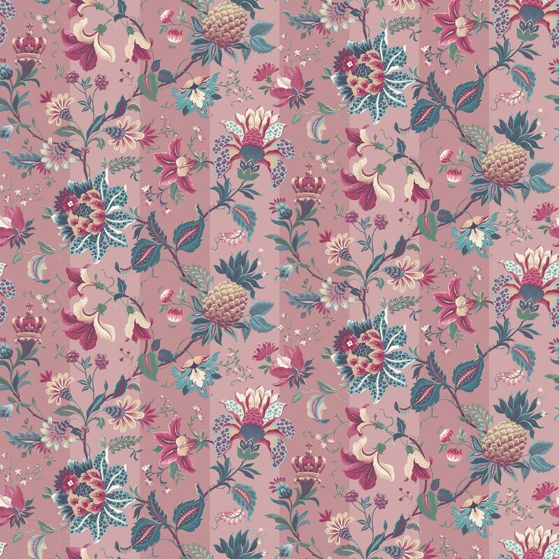 Arthouse Cornelia Pink Floral Stripe Wallpaper