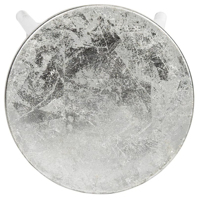 SAFAVIEH Verlene 24 Inch Silver Dipped Black / Silver Counter Stool - 13.5" x 13.5" x 24" - 14Wx14Dx24H