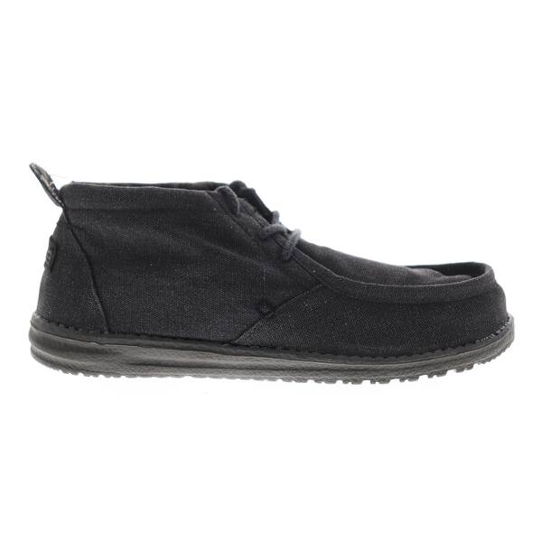 Shop Hey Dude Conrad L Black Mens Casual Boat Shoes Overstock