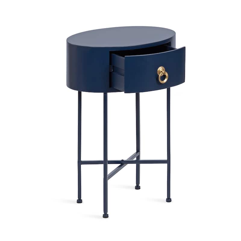 Kate and Laurel Decklyn Glam Oval Side Table