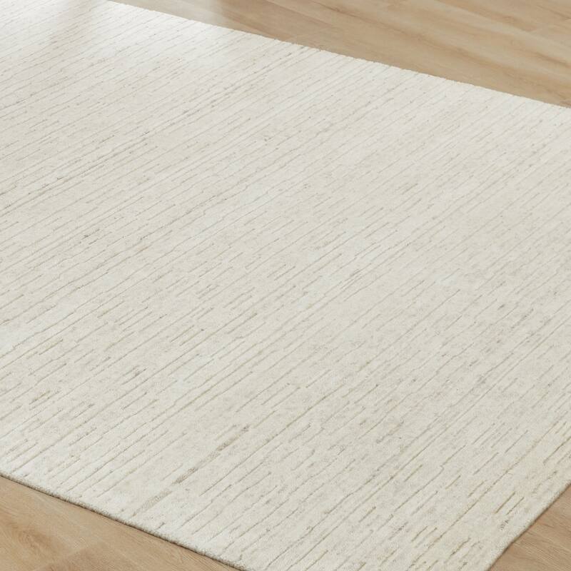 Minimalist Solid Wool Area Rug