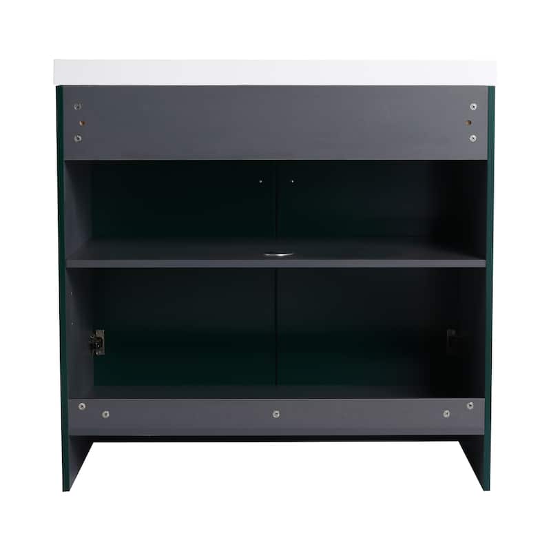 BNK 24/30/36 inch Freestanding Single Sink Bathroom Vanity with Soft Close Door and Adjustable Shelf