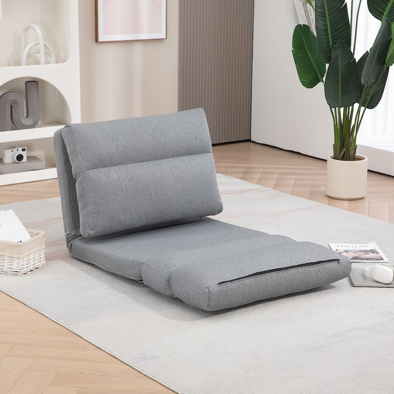 27.6" Folding Chaise Lounge Chair with Pillow