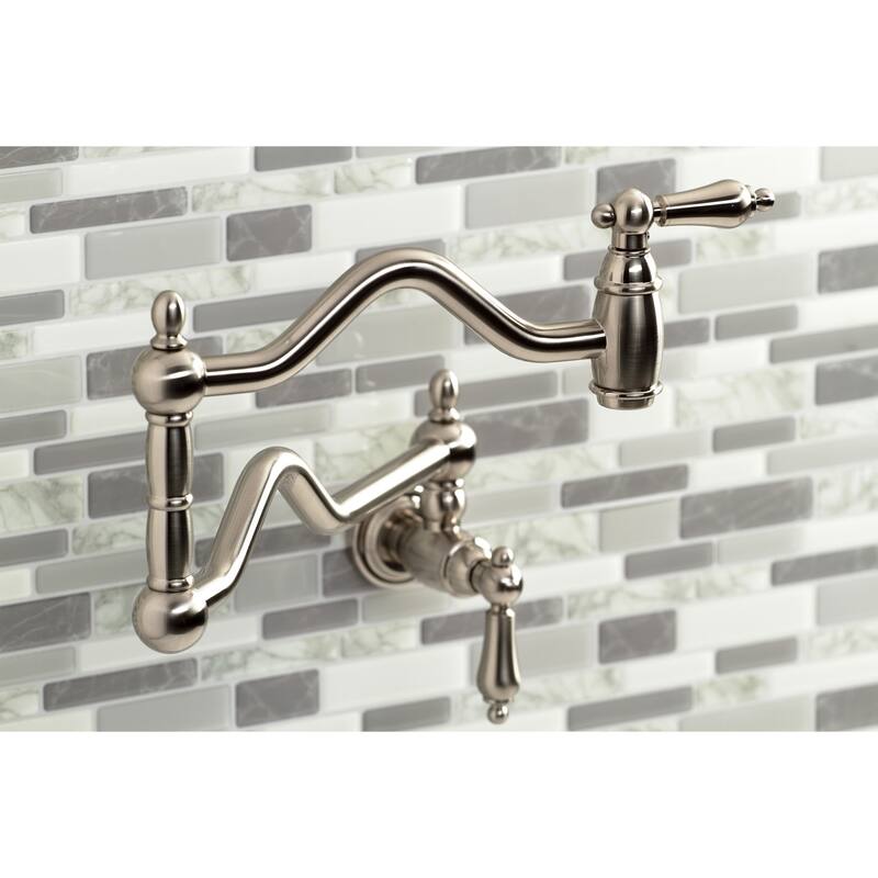 Heritage Wall Mount Pot Filler Kitchen Faucet