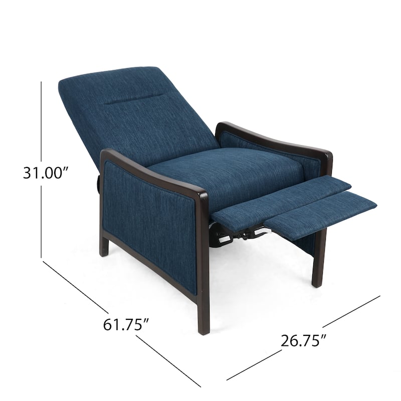 Contemporary Recliner Chair, Push-back Recliner
