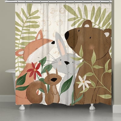 Forest Family Shower Curtain - Multicolor - 71x74