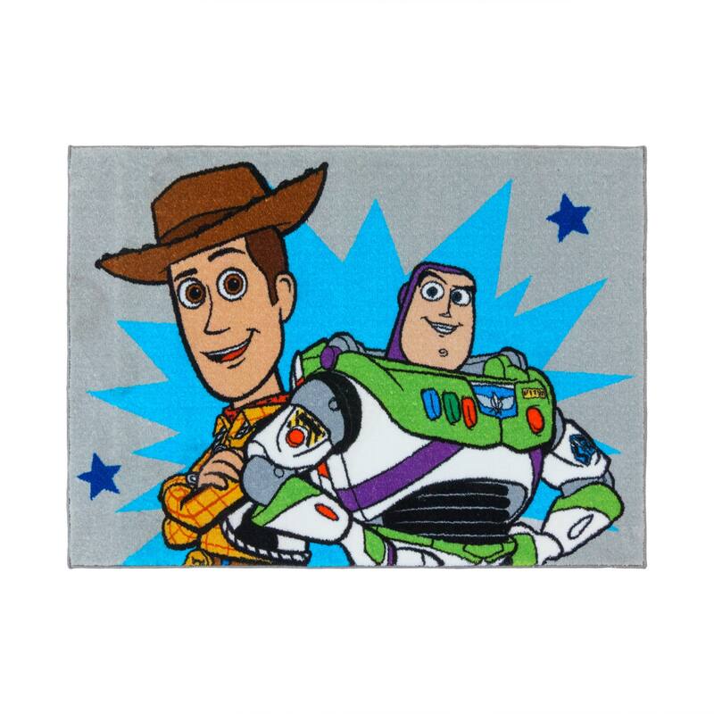 Licensed Pixar Toy Story Youth Novelty Soft Polyester Non-Slip Stain Resistant Indoor Area Rug 3x5
