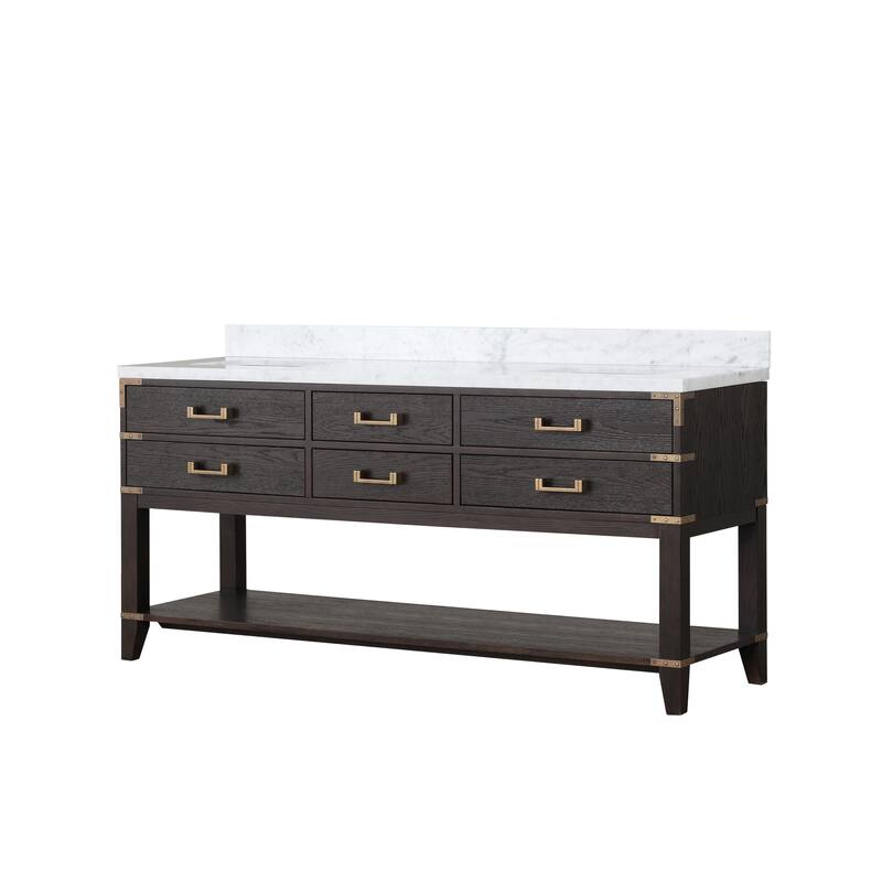 Lexora Norwalk Bath Vanity and Carrara Marble Top