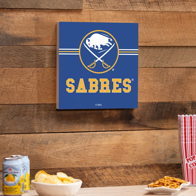Buffalo Sabres Wooden Door Decor Wall Sign - Multi-Color - 12 x 12