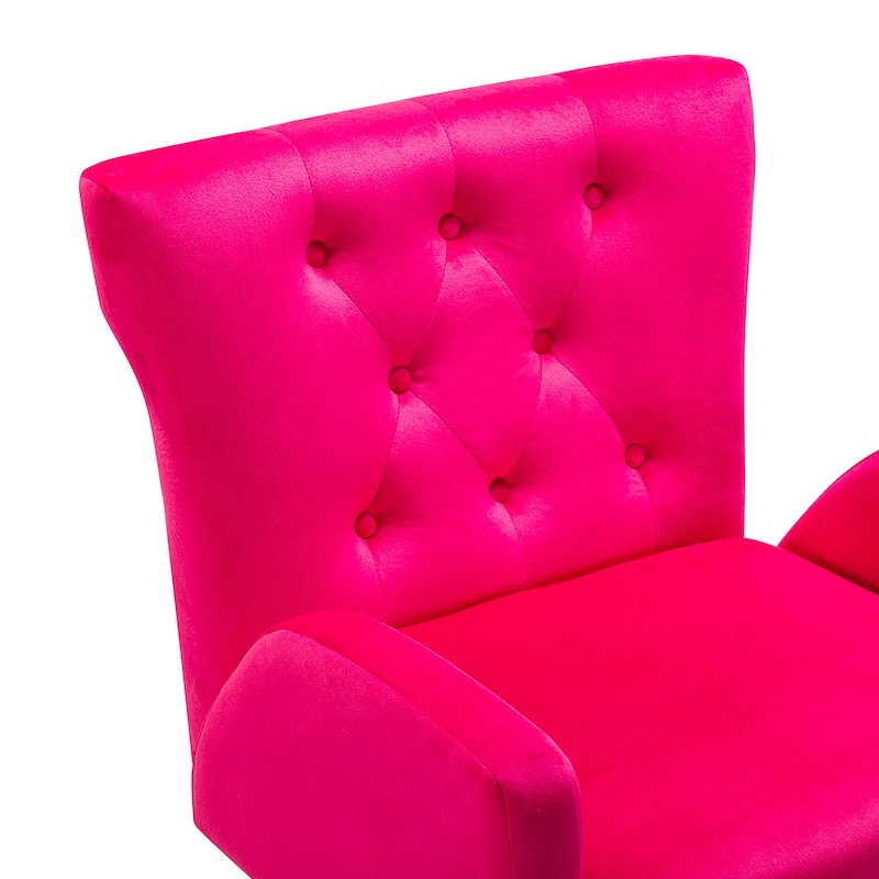 Loreto Modern Tufted Velvet Swivel chair with Adjustable Height Set of 2 by HULALA HOME
