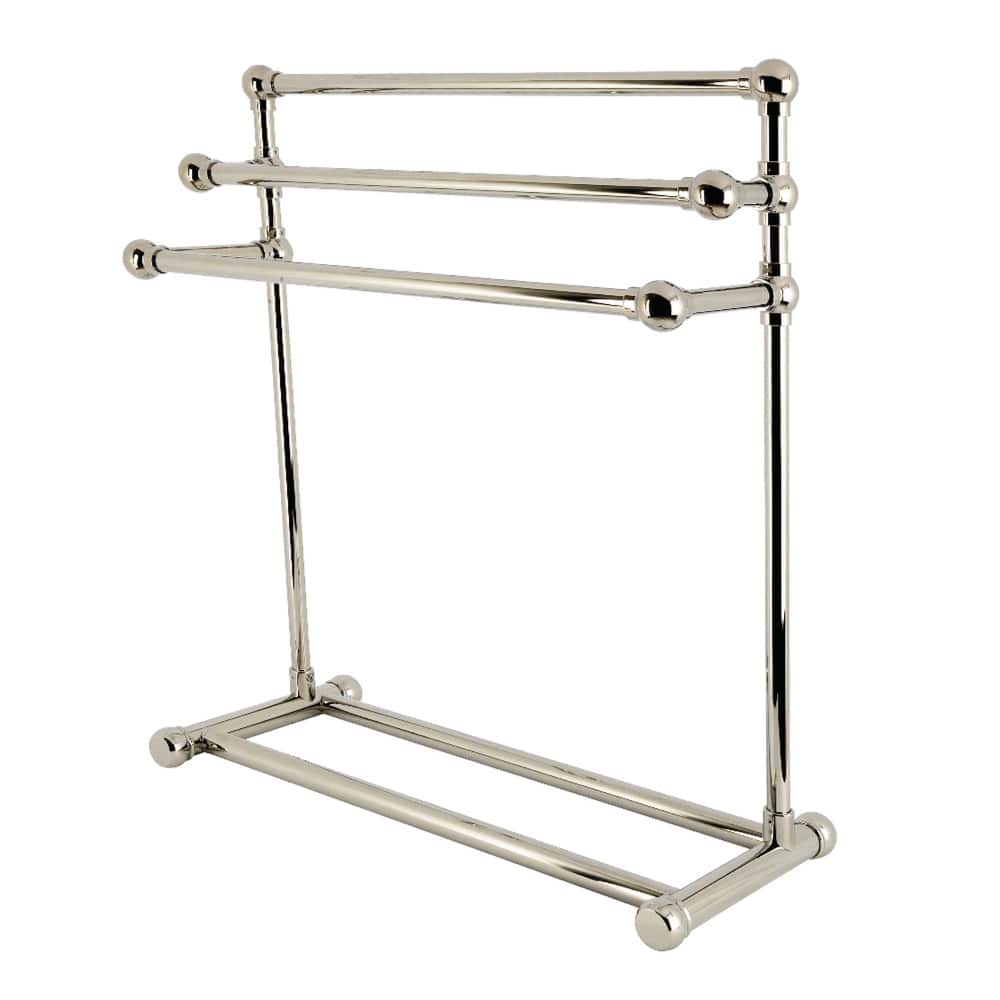 Kingston Brass Maximilien 28" Freestanding Pedestal 3-Tier Towel Rack