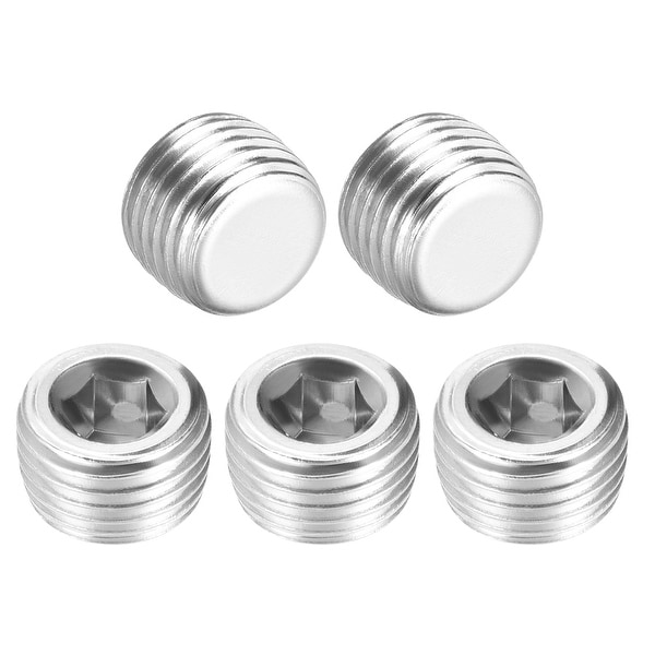 Hex Counter Sunk Plug, Air Pipe Fitting 1/4 Inch G Male Pipe Adapter 5pcs - 1/8" G 5pcs