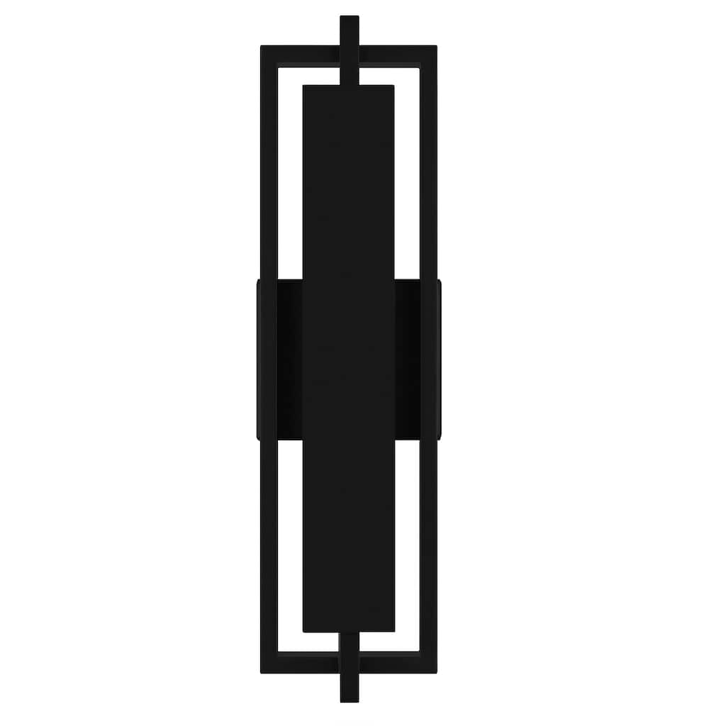 Pointsett Integrated LED Matte Black Outdoor Wall Lantern