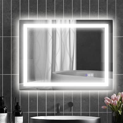 32" x 24" LED Wall Mounted Bathroom Mirror with Anti-Fog, Dimmable