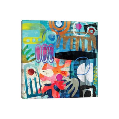 iCanvas "Tribal Abstract Blue" by Nikki Chu Canvas Print