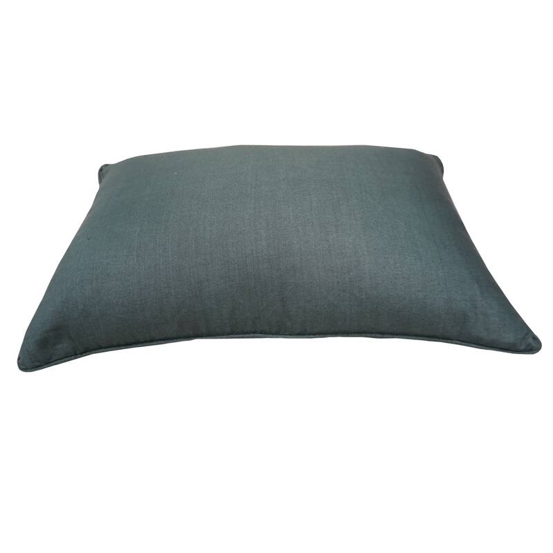 Home&Manor Premium Silk Throw Pillow Lumbar Green