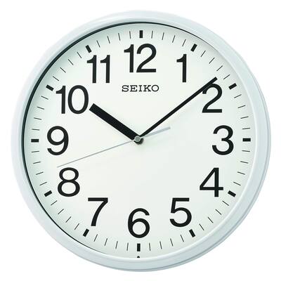 12 Inch Business Wall Clock,12" round clock with white frame