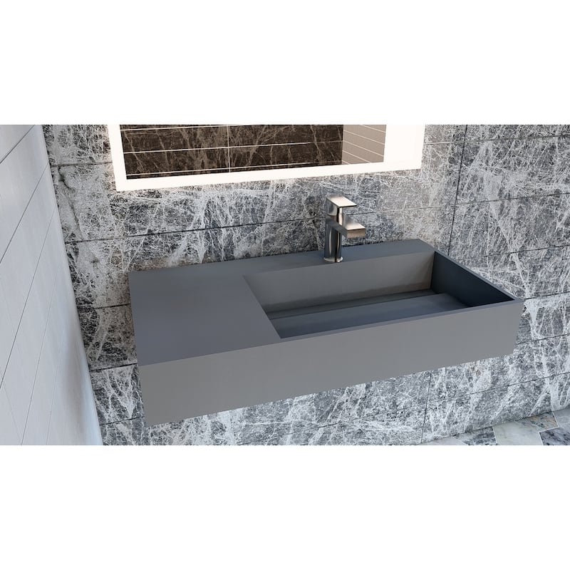 Juniper Stone Solid Surface Wall-mounted Vessel Sink