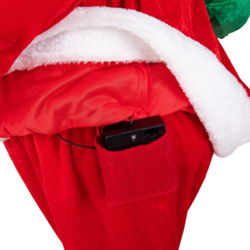 Animated and Musical Santa with Violin Christmas Figurine - 32"